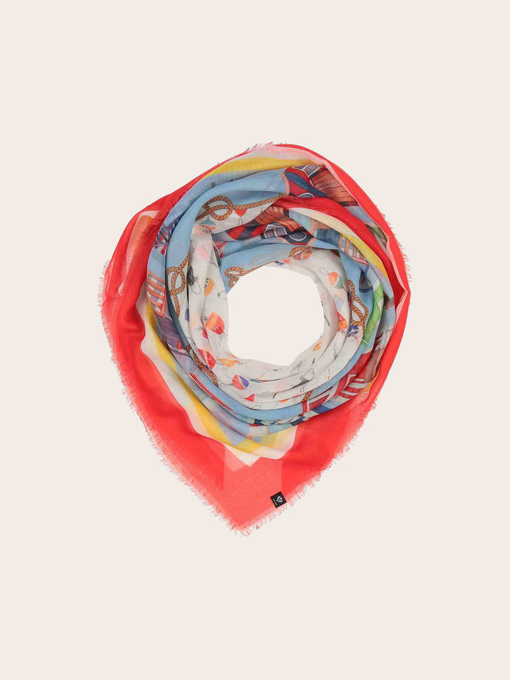 Sustainability Edition - Tuch mit maritimem Strandhäuschen-Design