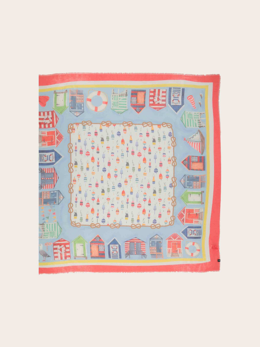 Sustainability Edition - Tuch mit maritimem Strandhäuschen-Design
