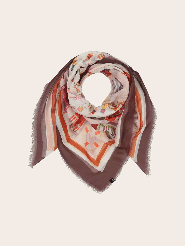 Tuch mit maritimem Strandhäuschen-Design