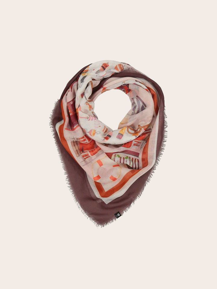 Sustainability Edition - Tuch mit maritimem Strandhäuschen-Design