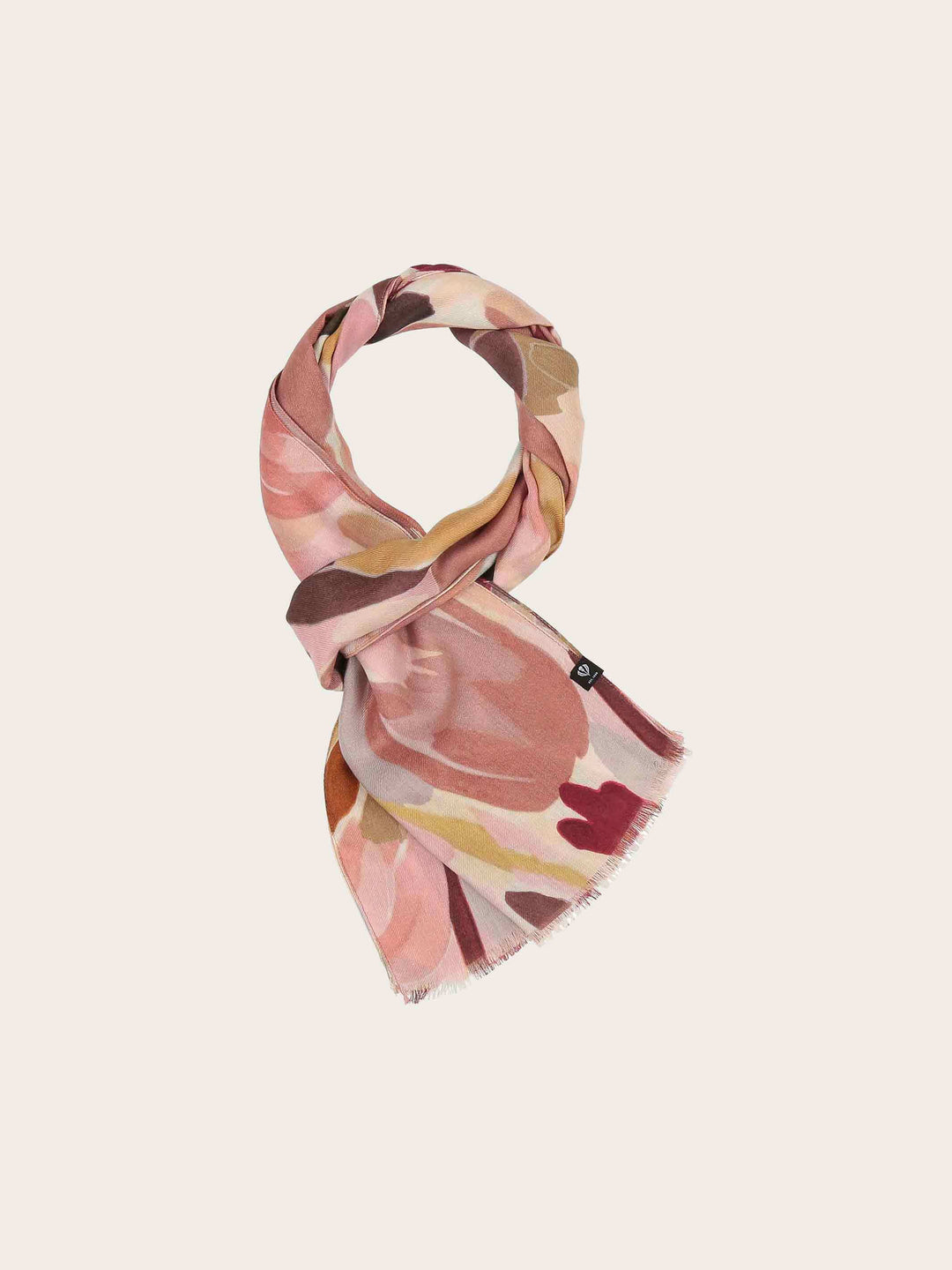 Schal mit abstrahiertem Blumen-Design in fröhlichen Farben