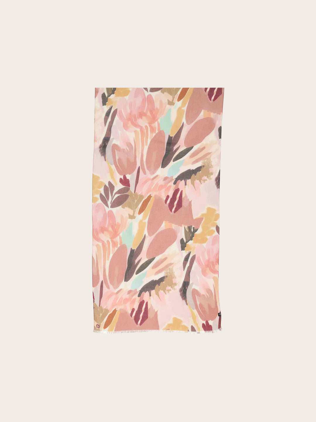 Schal mit abstrahiertem Blumen-Design in fröhlichen Farben