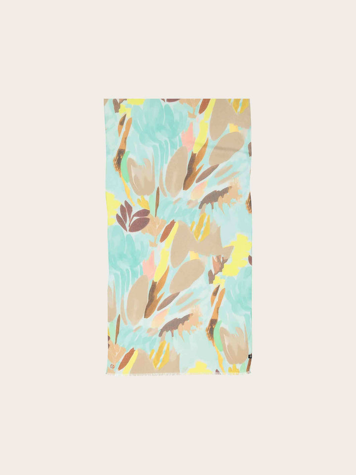 Schal mit abstrahiertem Blumen-Design in fröhlichen Farben
