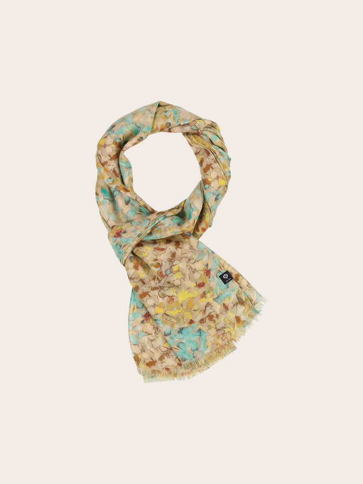 Schal mit Blüten im Aquarell-Design