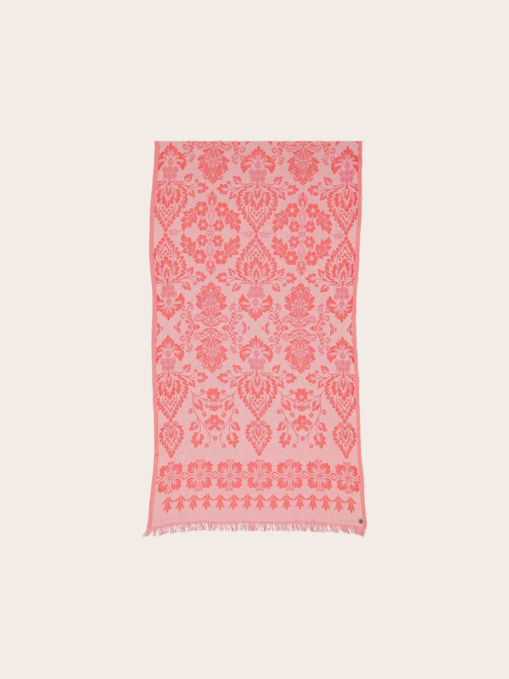 Sustainability Edition - Schal mit floralem Damastmuster