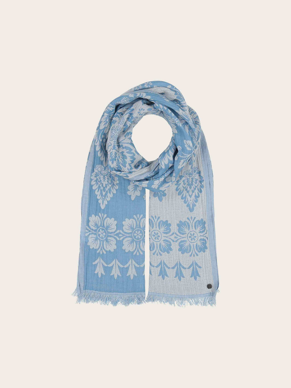 Sustainability Edition - Schal mit floralem Damastmuster