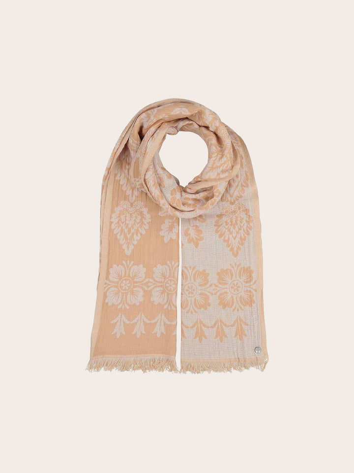 Sustainability Edition - Schal mit floralem Damastmuster