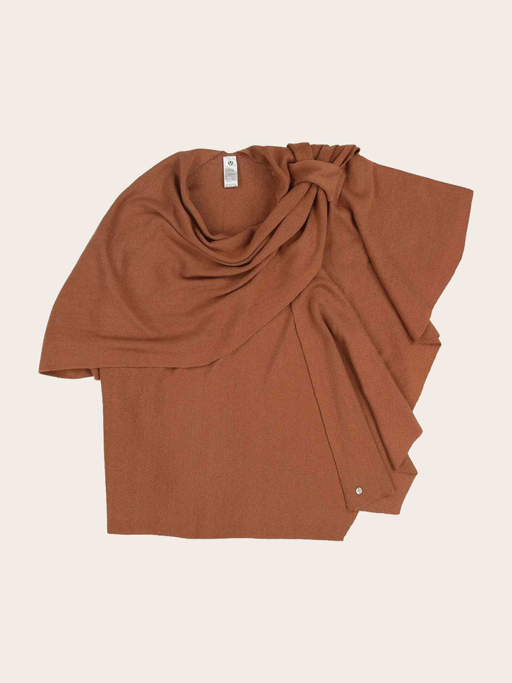 Einfarbiger Poncho mit Schlaufe zum Fixieren