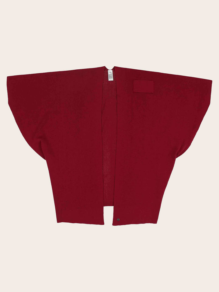 Einfarbiger Poncho mit Schlaufe zum Fixieren