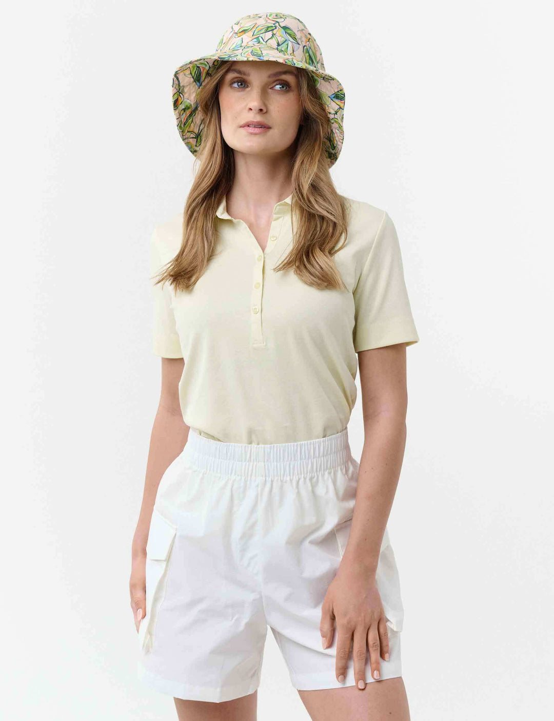 Loevenich Bucket Hat mit buntem Blätter-Print aus Baumwolle