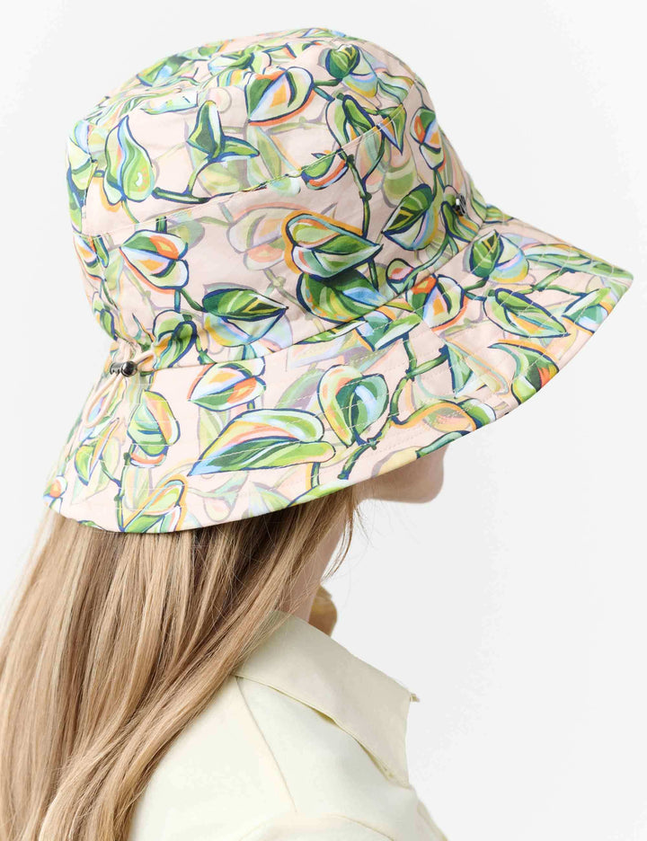 Loevenich Bucket Hat mit buntem Blätter-Print aus Baumwolle