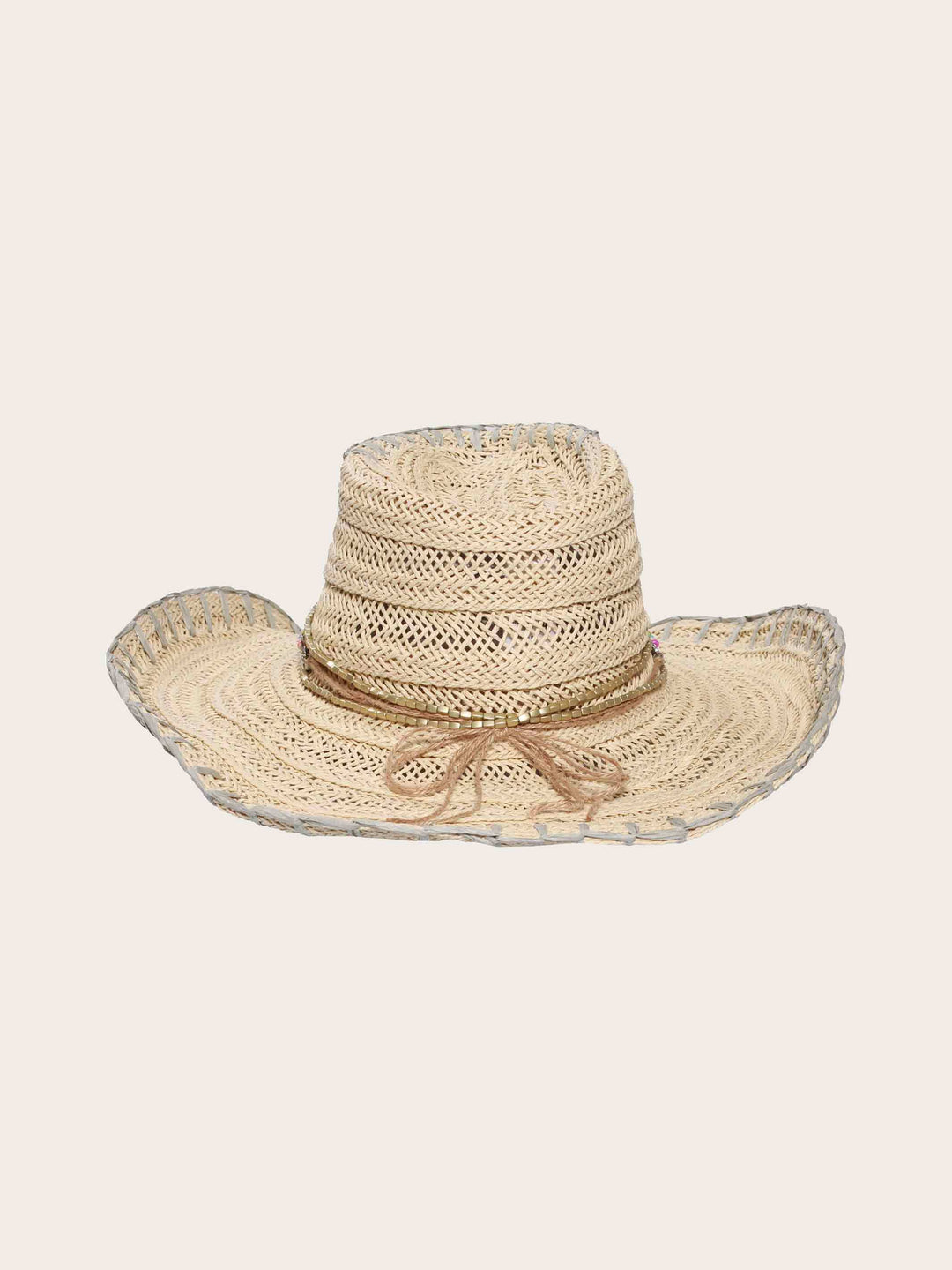 Loevenich Cowboyhut im Boho-Style mit Schriftzug „Smile“