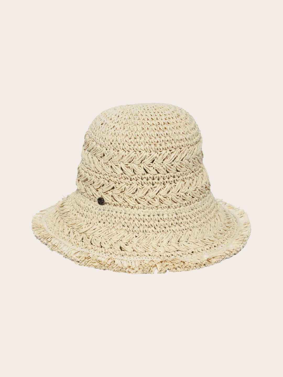 Loevenich Hut mit Häkel-Muster und ausgefranstem Rand