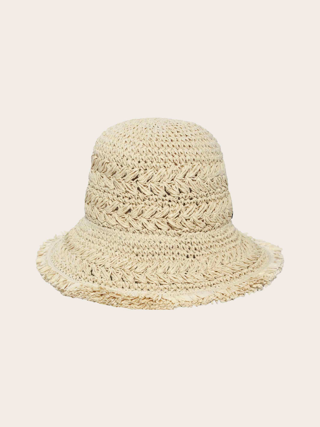 Loevenich Hut mit Häkel-Muster und ausgefranstem Rand