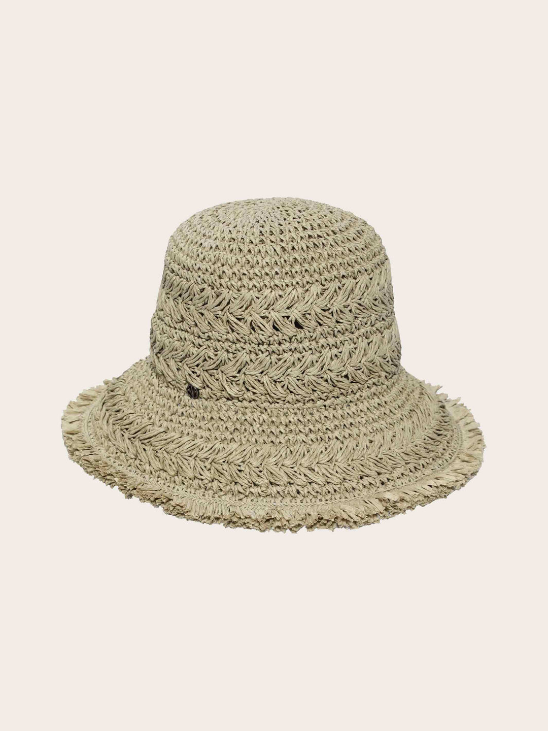 Loevenich Hut mit Häkel-Muster und ausgefranstem Rand