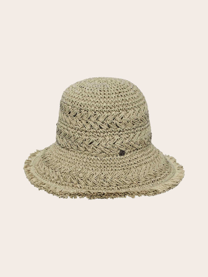 Loevenich Hut mit Häkel-Muster und ausgefranstem Rand