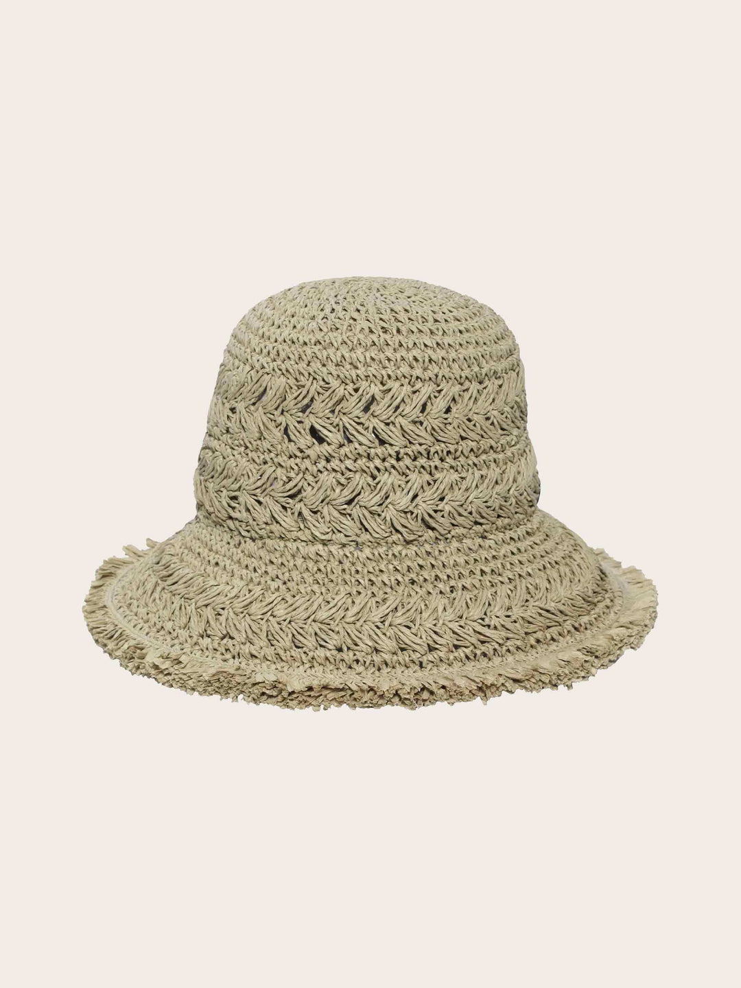 Loevenich Hut mit Häkel-Muster und ausgefranstem Rand