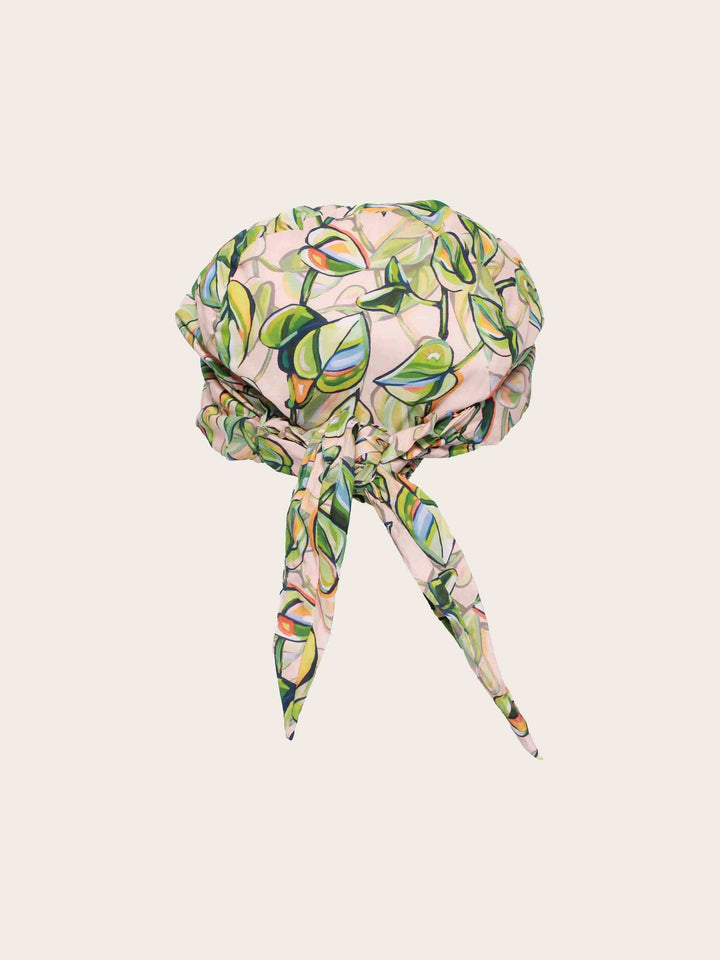 Loevenich Kappe zum Binden mit buntem Blätter-Print