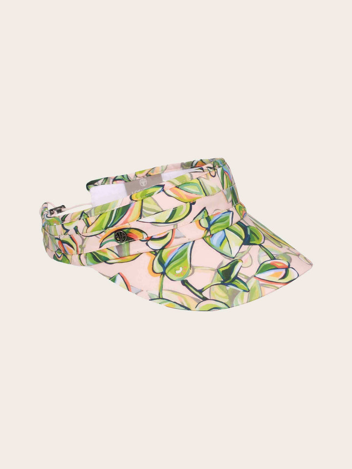 Loevenich Visor mit buntem Blätter-Print