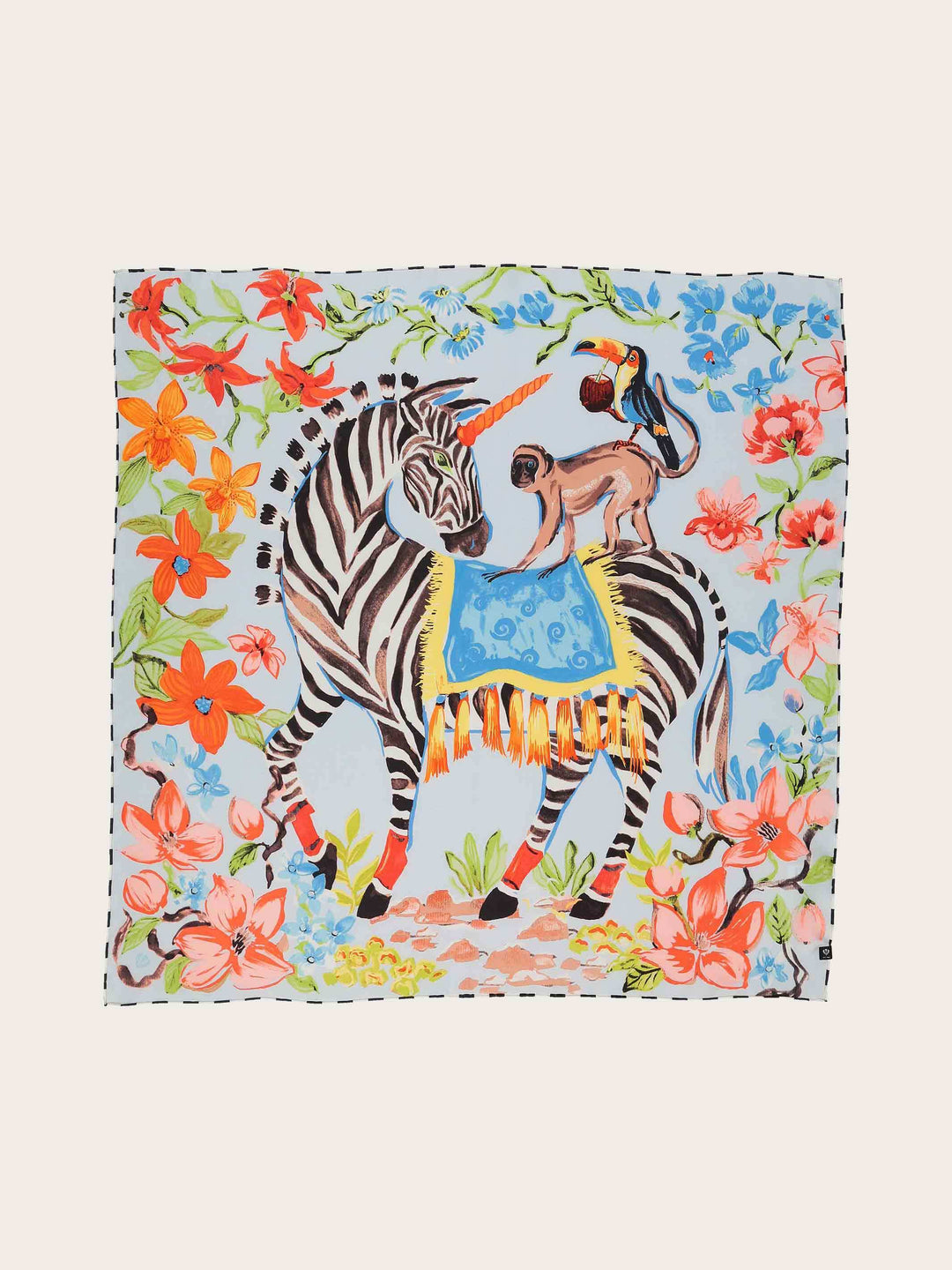 Seidentuch mit Zebra-Design