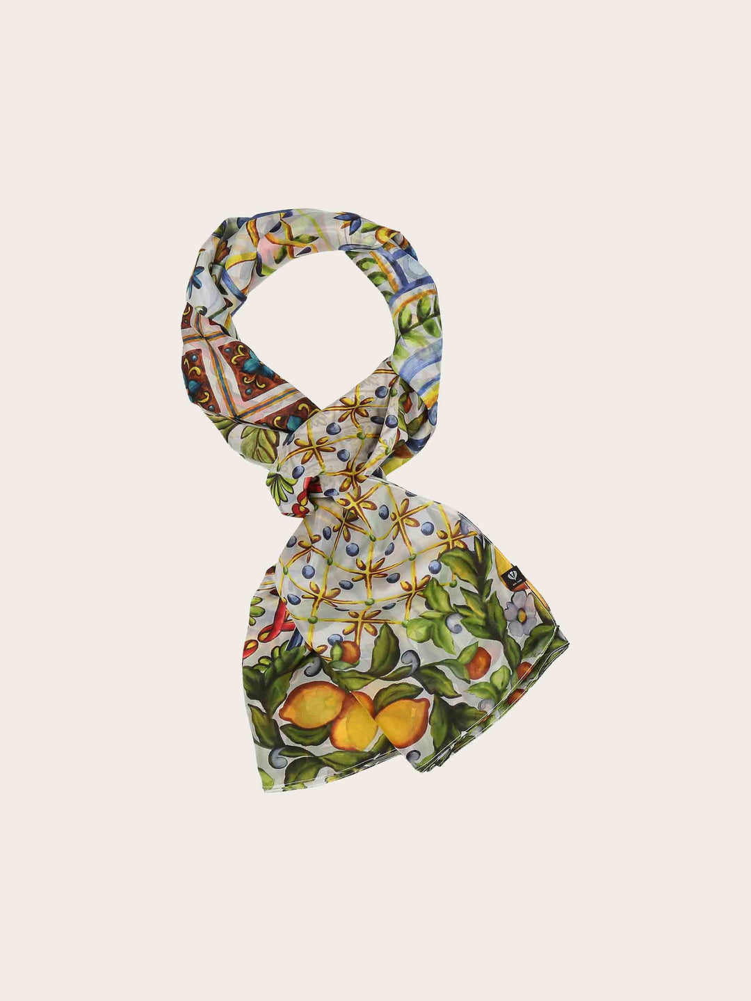 XL-Seidenstola mit Mosaik-Design - vielseitig tragbar