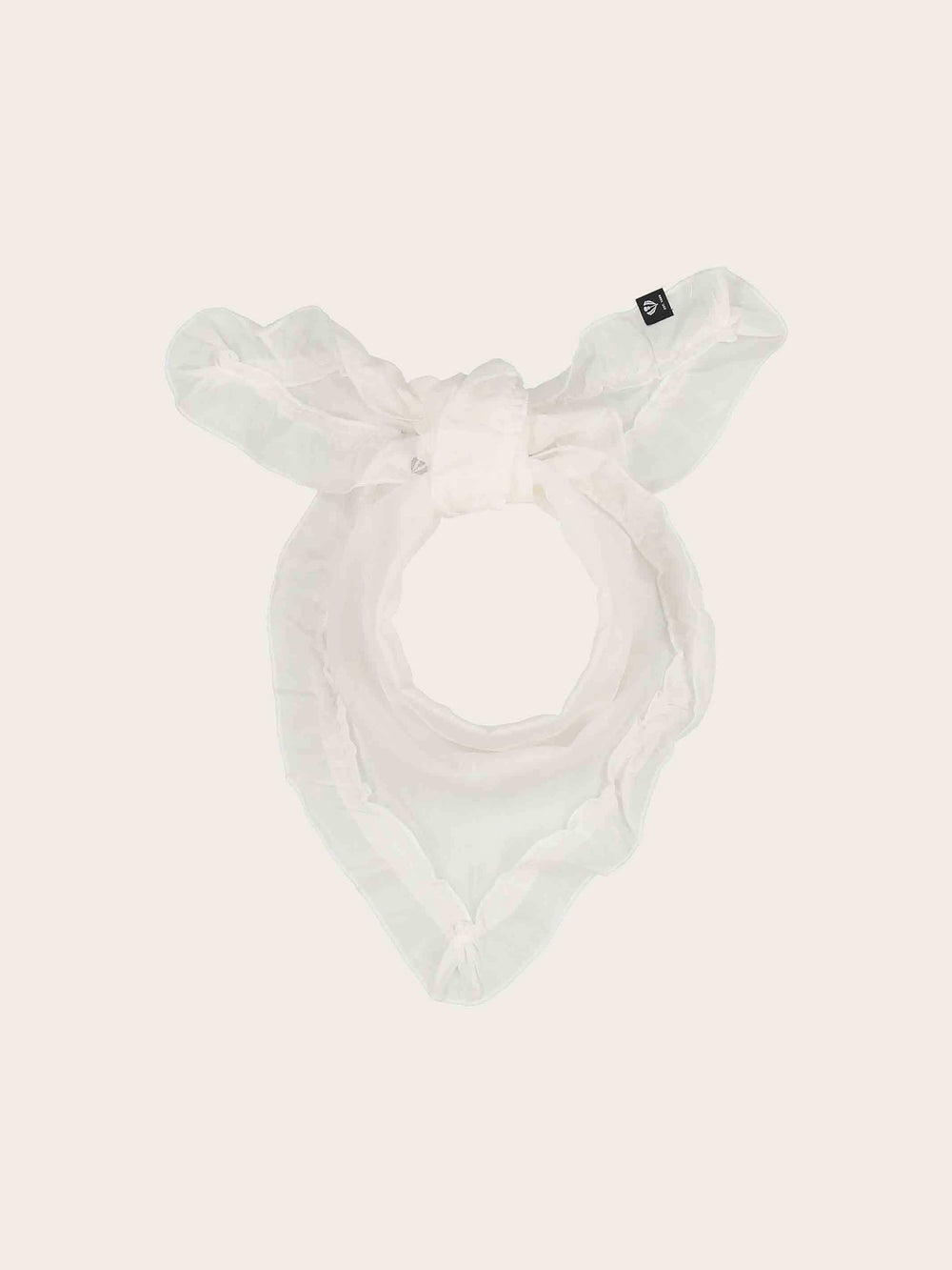 Halstuch mit Rüschen in Seidenmischung