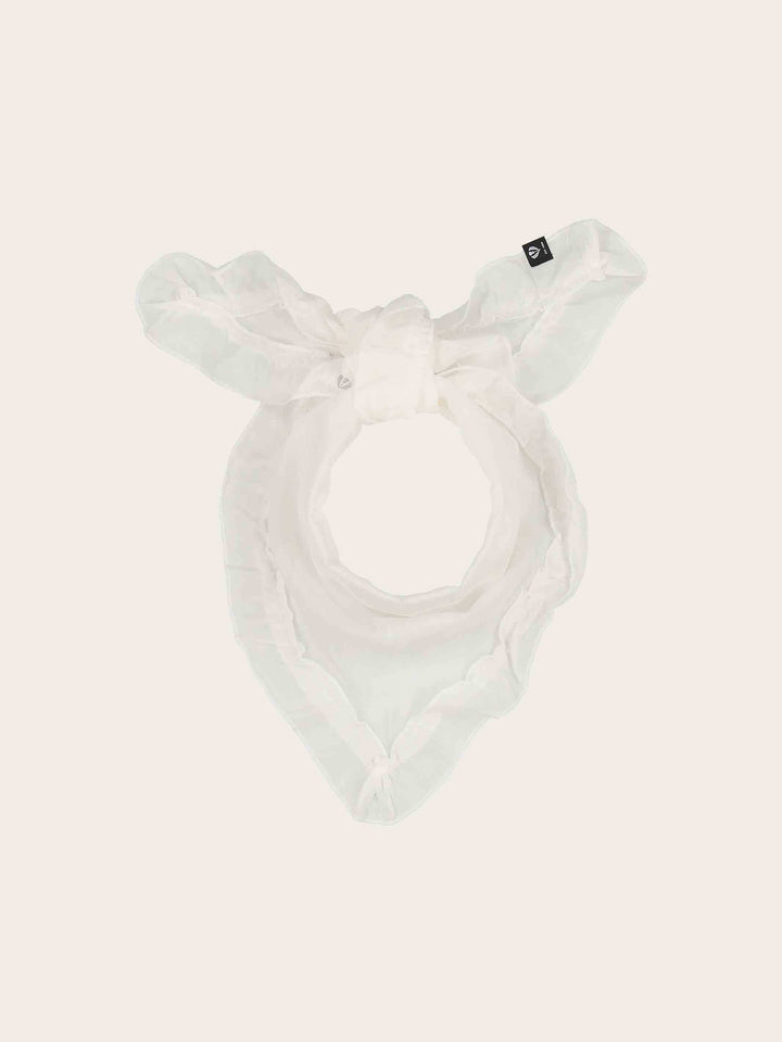 Halstuch mit Rüschen in Seidenmischung