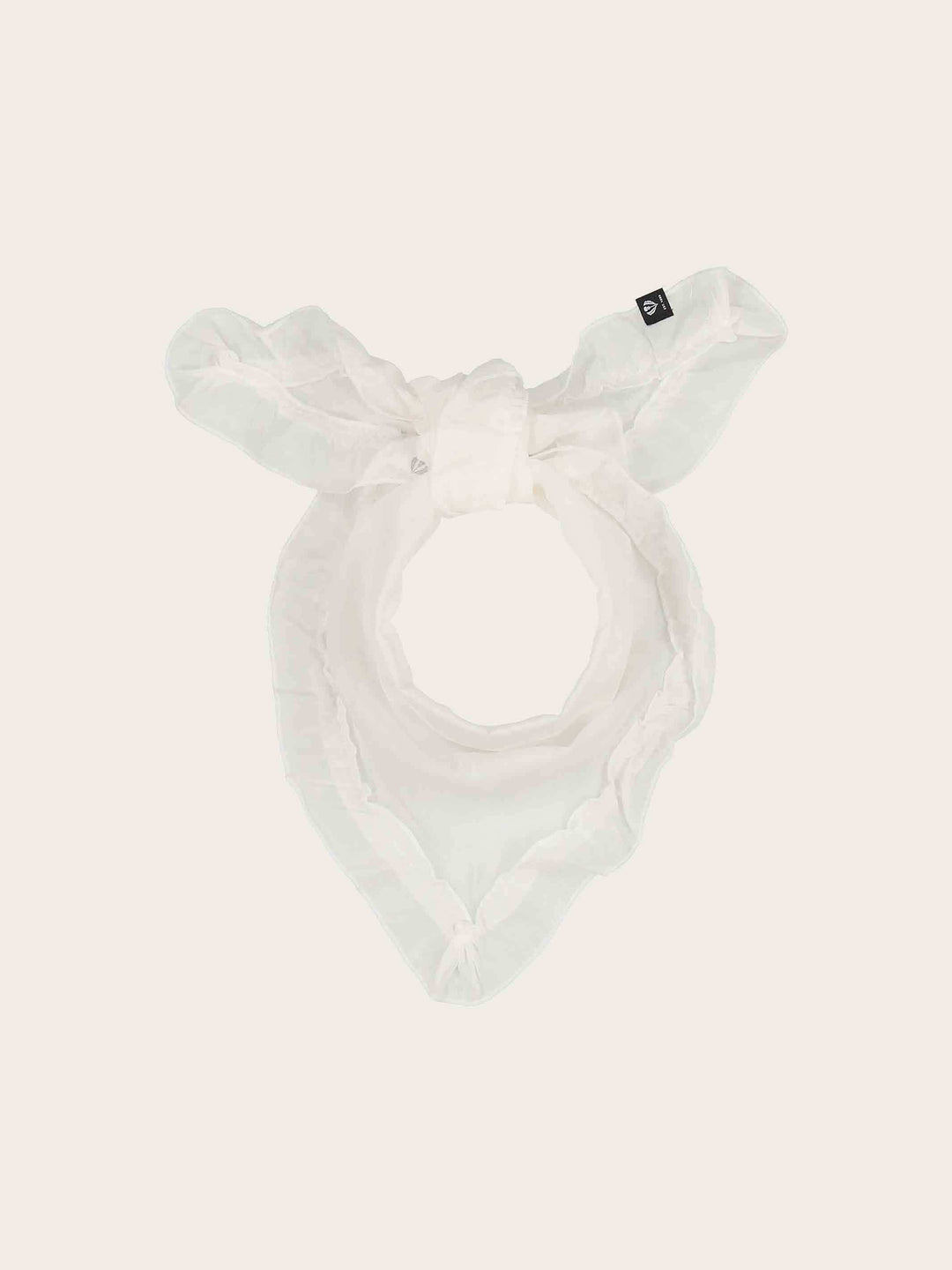 Halstuch mit Rüschen in Seidenmischung