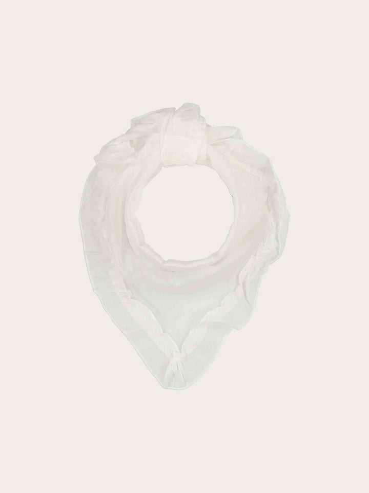 Halstuch mit Rüschen in Seidenmischung