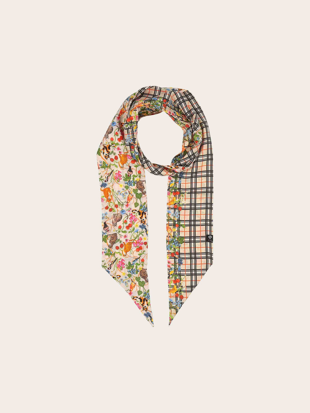 Twilly aus Seide mit FRAAS Plaid Karo und Tier-Print