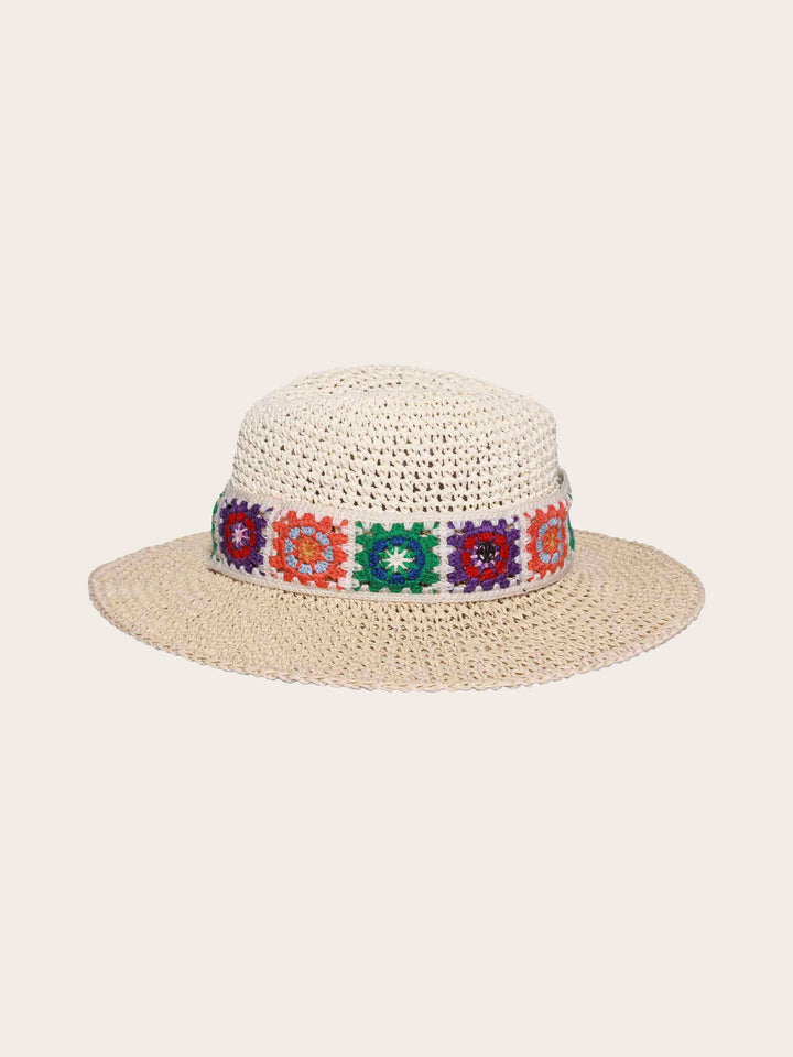 Modischer Loevenich Fedora mit buntem Boho-Muster