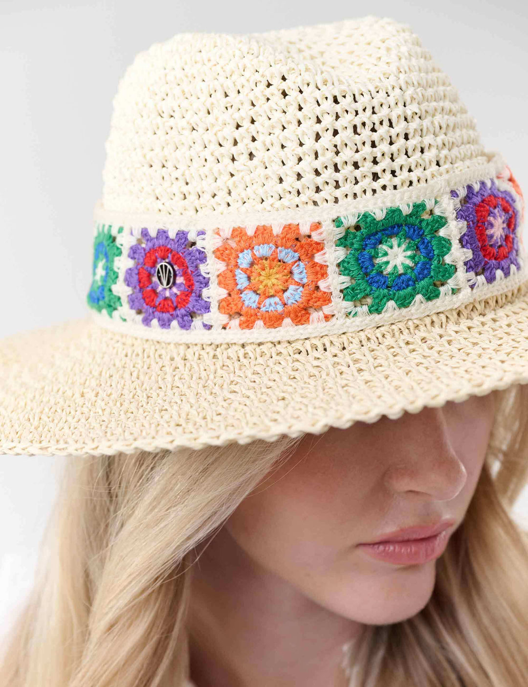 Modischer Loevenich Fedora mit buntem Boho-Muster