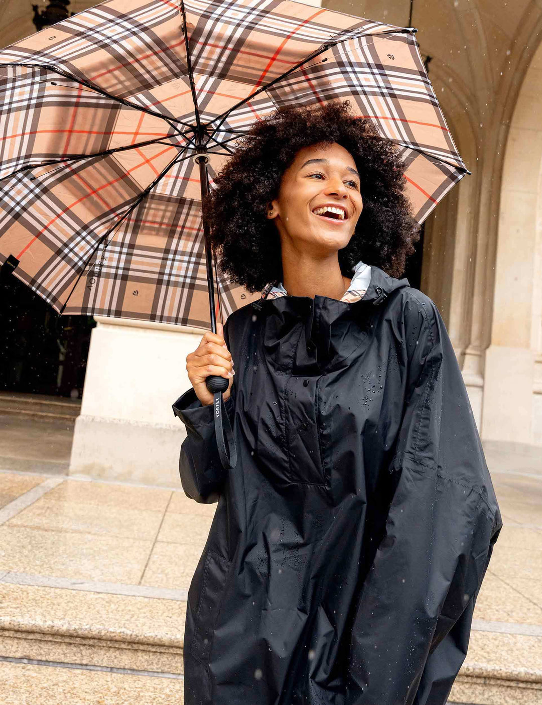 Regenponcho mit FRAAS Plaid Karo