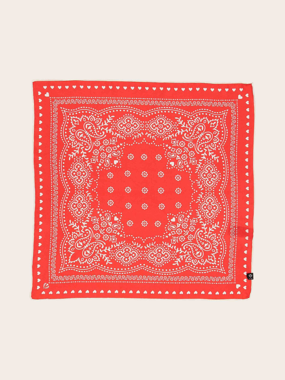 Geschenkset Seiden-Nickituch mit Paisley-Design, Geschenktasche und Grußkarte