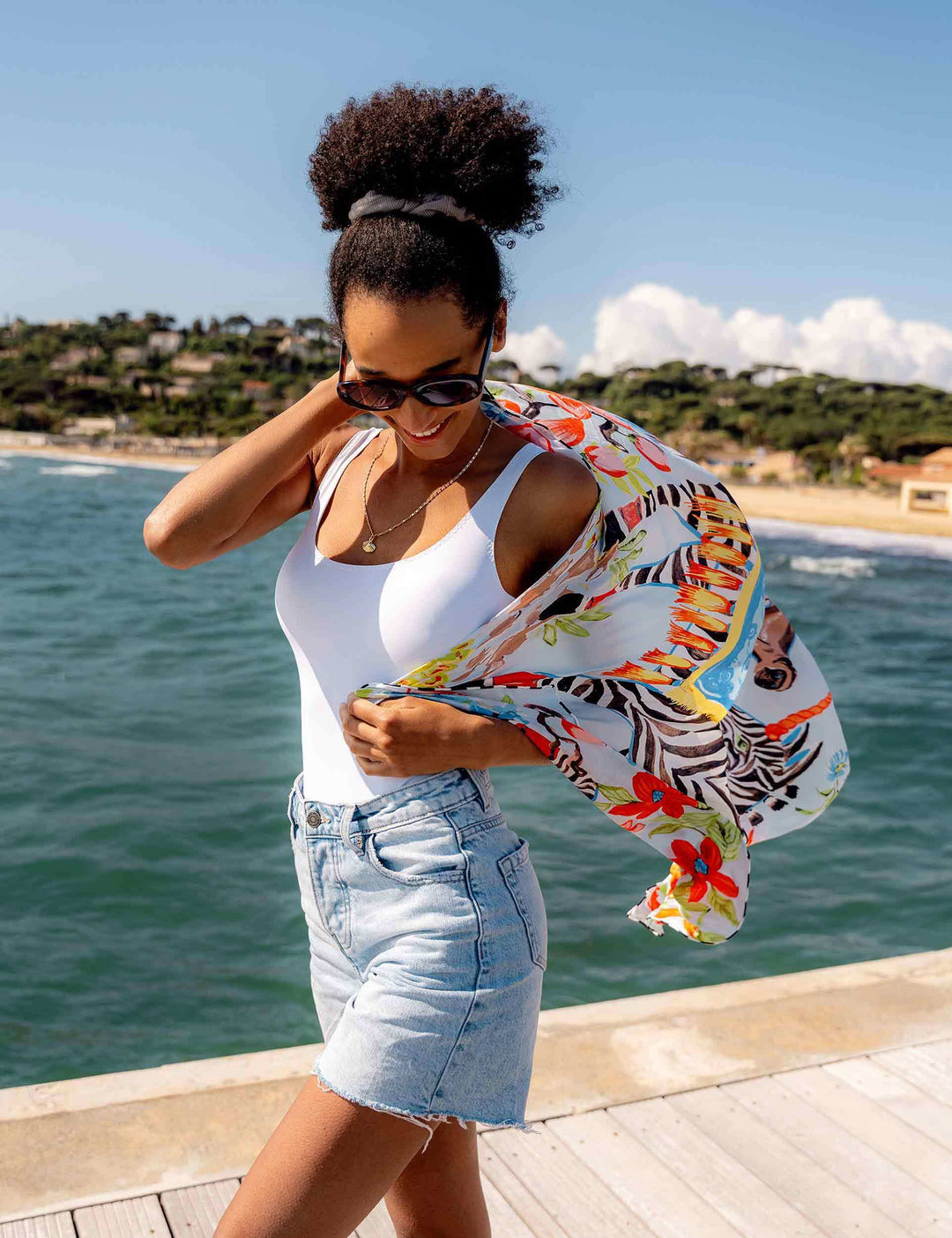 Seidentuch mit Zebra-Design