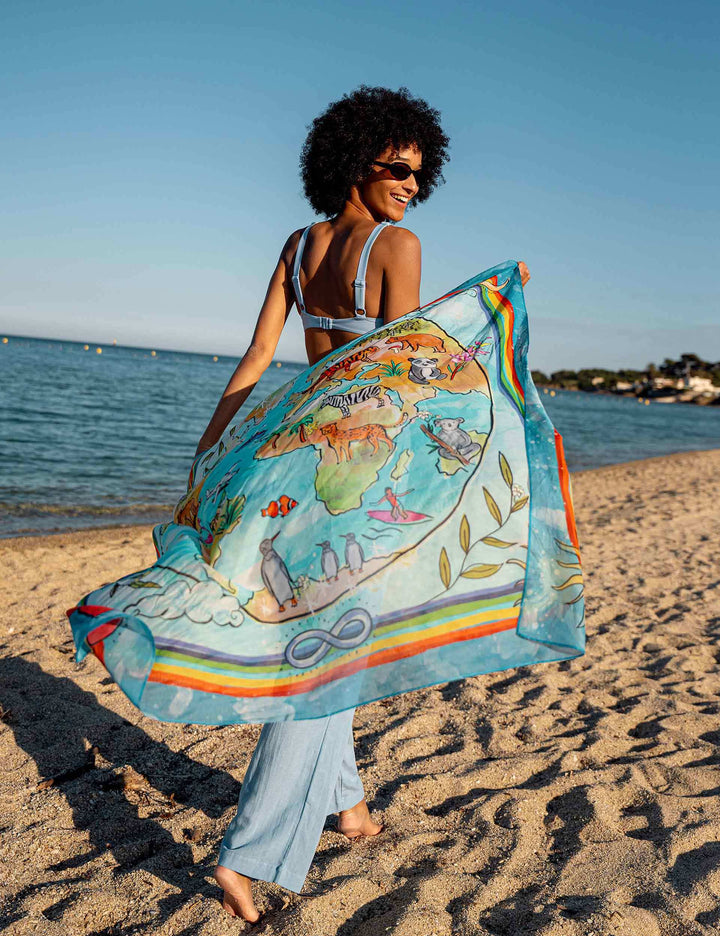 Tuch "Tiere aus aller Welt" - Earth Day Sonderedition