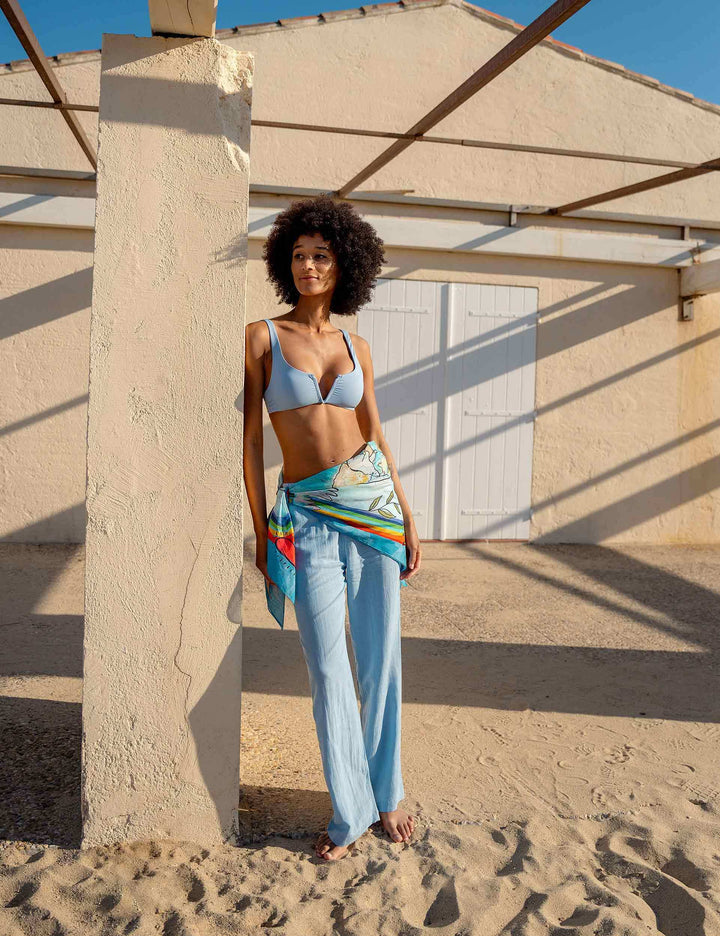 Tuch "Tiere aus aller Welt" in Seidenmischung