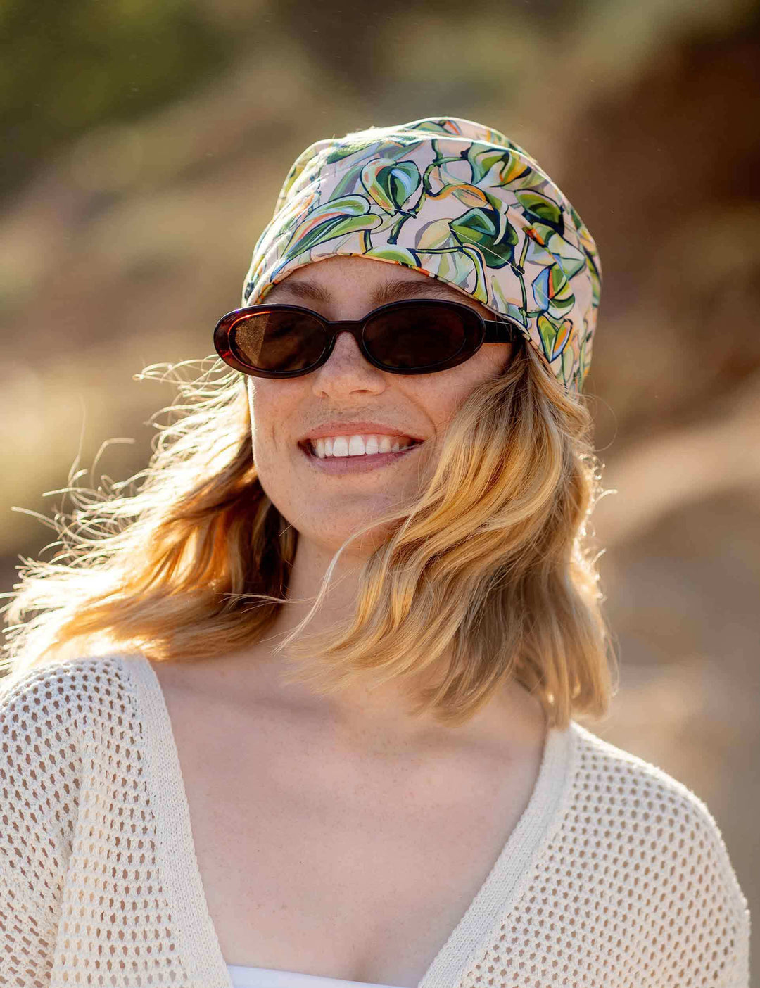 Loevenich Bandana zum Binden mit buntem Blätter-Print