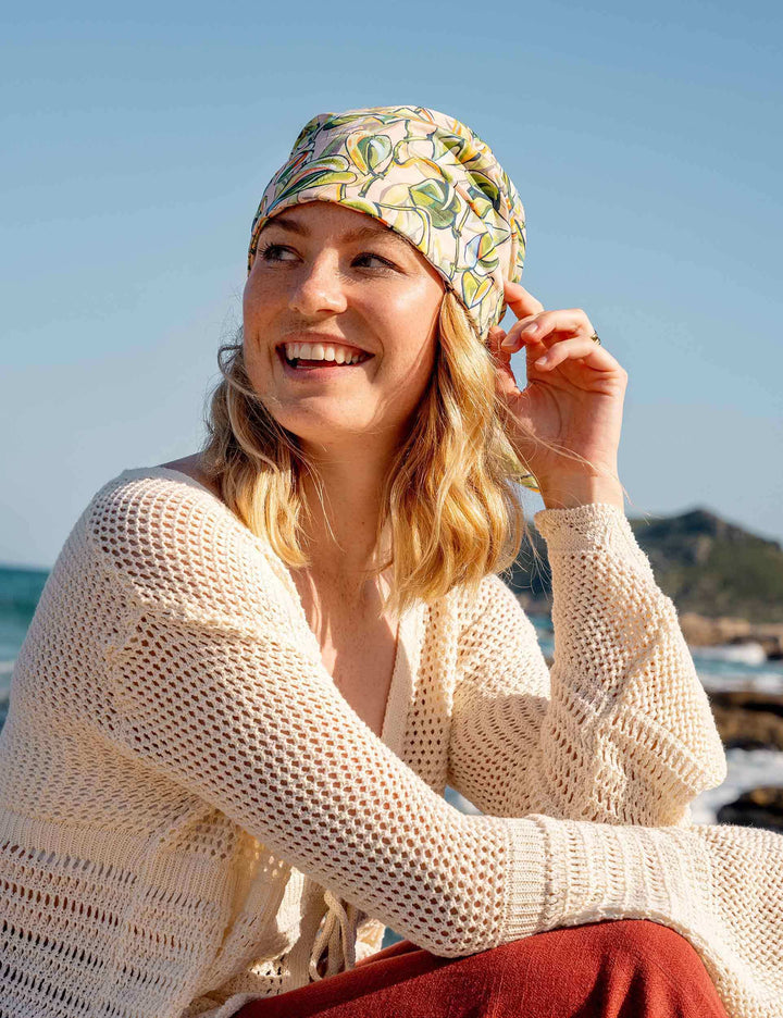 Loevenich Bandana zum Binden mit buntem Blätter-Print