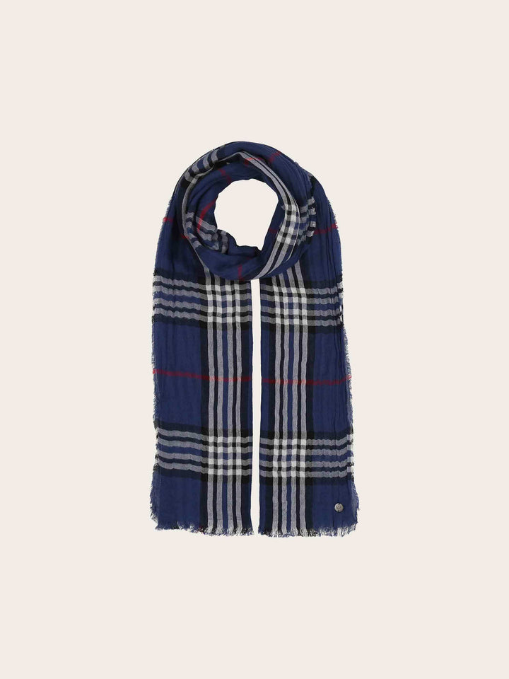 Leichter Schal mit FRAAS Plaid Karo in Krepp-Optik