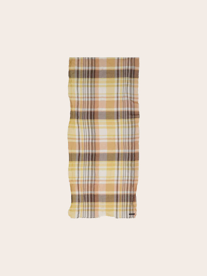 Karierter bugatti Sommerschal aus reiner Baumwolle