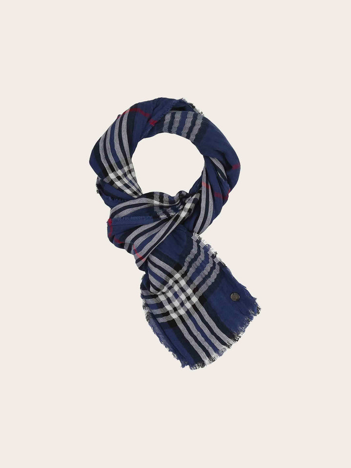 Leichter Schal mit FRAAS Plaid Karo in Krepp-Optik