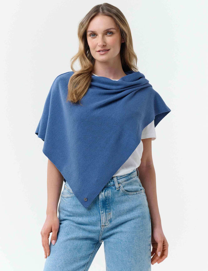 Kurzer, einfarbiger Poncho