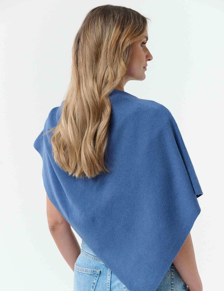 Kurzer, einfarbiger Poncho