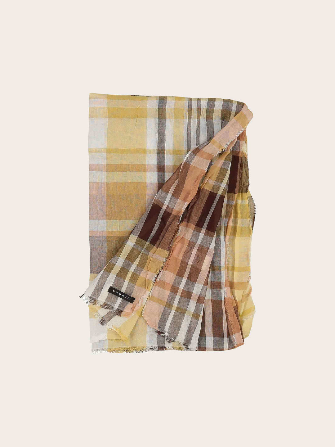 Karierter bugatti Sommerschal aus reiner Baumwolle