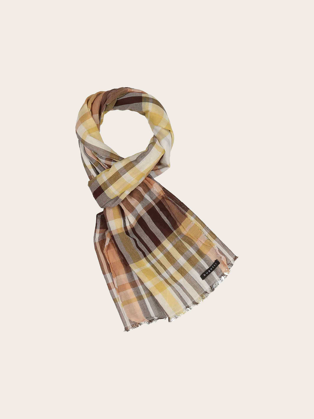 Karierter bugatti Sommerschal aus reiner Baumwolle