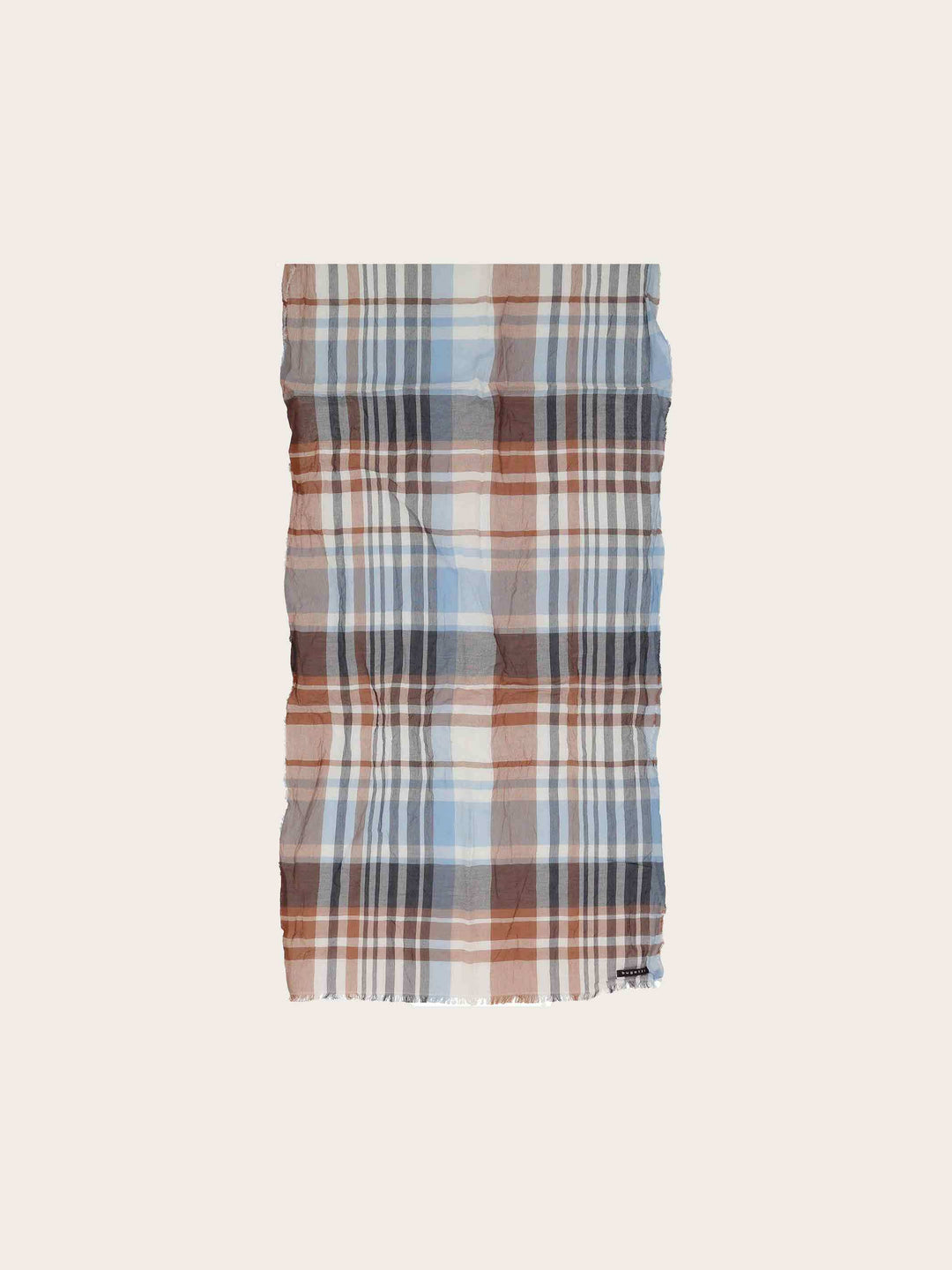 Karierter bugatti Sommerschal aus reiner Baumwolle