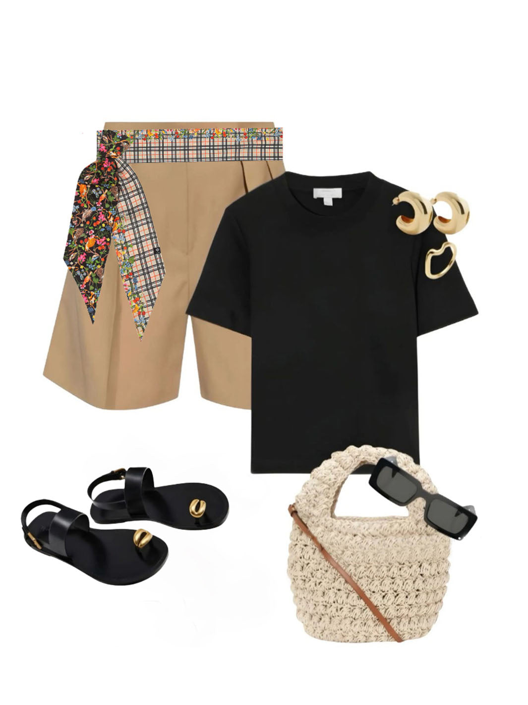 Collage mit zusammenpassenden Kleidungsstücken.