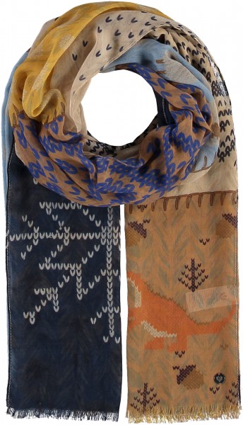 Sustainability Edition - Stole in a wintery pattern mix
