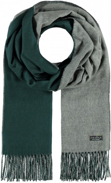 Bicoloured Cashmink® scarf - Made in Germany mid grey